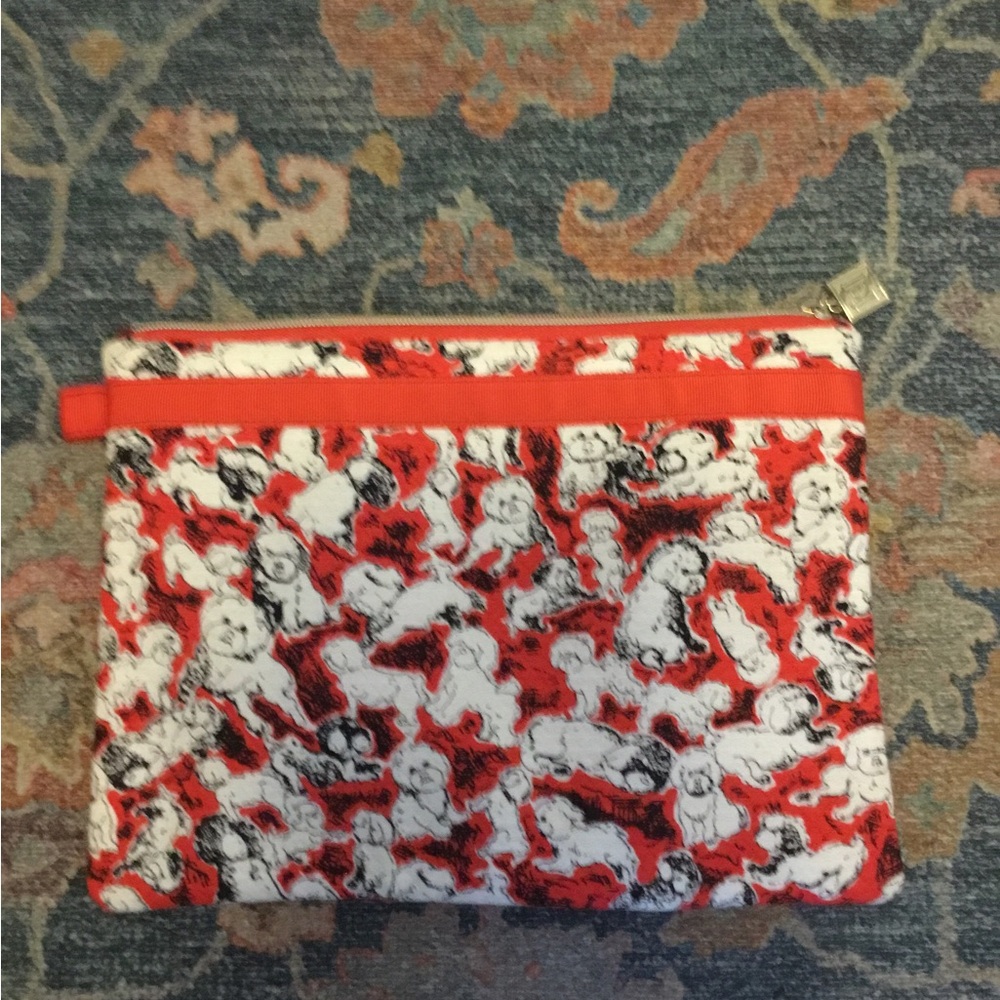 Carolina Herrera  Puppy Print Cosmetic Pouch